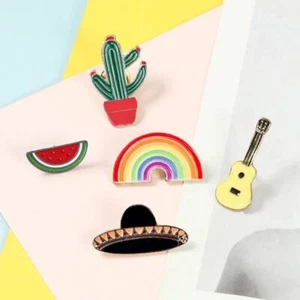 Rainbow Cartoons Lapel Pins Brooches Women Fashion Garments Accessory Brooch 1pc - Picture 1 of 21