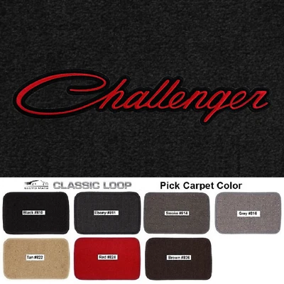 Lloyd Mats Classic Loop Dodge Challenger Red on Black 4 Pc Mats (1970-1974)  Foto 1 de 4