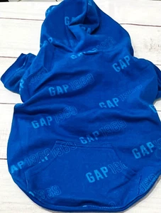 GAP Logo Hunde Sweatshirt Hoodie Gr. M süßes leichtes Sweatshirt blau Hoodie für Hund - Bild 1 von 10