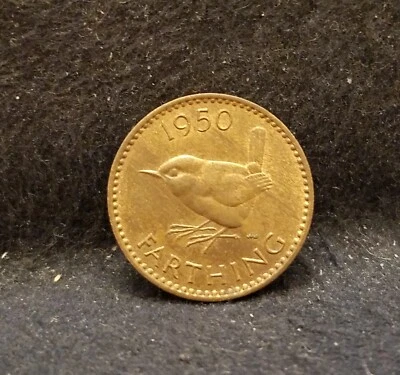 1950 Great Britain farthing, late George VI, RB UNC, KM-867 (GB10) - Image 1 of 4