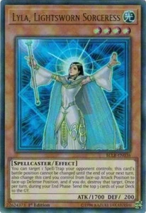 YUGIOH Lyla, Lightsworn Sorceress Ultra Rare BLLR-EN036 1st edition NM - Bild 1 von 1