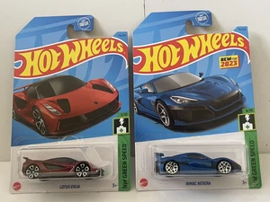 2023 Hot Wheels Lotus Evija Hot Wheels Rimac Nevera Lot Of 2 Exotics Green Speed - Picture 1 of 10