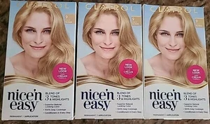 Lot x3 Boxes Clairol Nice 'N Easy Permanent Hair Color, Medium Blonde Number 9 - Picture 1 of 2