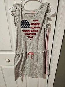 Girls Cat & Jack American Flag Heart Dress Size XL 14/16 - Picture 1 of 2