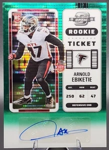 Arnold Ebiketie /30 2022 Panini Contenders Optic Rookie Ticket Green Pulsar Auto - Picture 1 of 3
