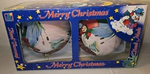 DE COLECCIÓN 4.5" IMPULSOS POLONIA BOCA SOPLADO PINTADO A MANO BOLAS DE VIDRIO ADORNOS DE NAVIDAD - Imagen 1 de 7