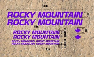 Custom Rocky Mountain Bike Frame Sticker Decal Set. 30 Colors! USA Seller! - Picture 1 of 4