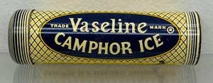 RARE Vintage Vaseline Camphor Ice Push Up Tin Tube w/ Contents Still Intact READ - Picture 1 of 7