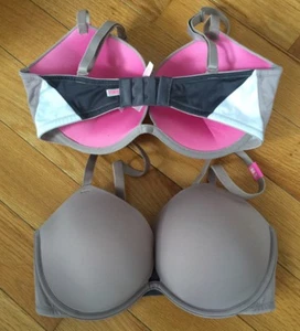 Victoria's Secret PINK beige nackte Kleidung überall super Push Up BH. 32DD SEXY! - Bild 1 von 5