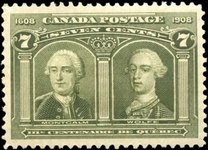 Canada Mint H F 7c Scott #100 1908 Quebec Tercentenary Issue Stamp  - Bild 1 von 2