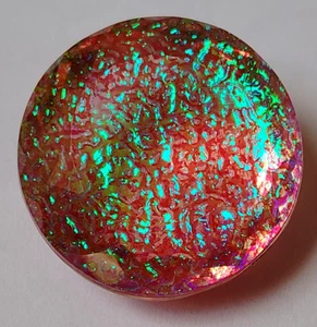 Large 88.65 Ct. Australian Monarch Fire Opal Doublet Round Cut Loose Gemstone - Picture 1 of 7