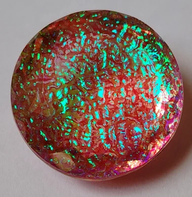 Large 88.65 Ct. Australian Monarch Fire Opal Doublet Round Cut Loose Gemstone - Image 1 of 4