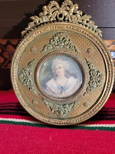 Antique Bevelled Glass Pocket Mirror - Picture 1 of 7