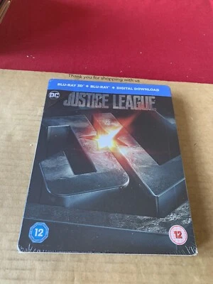 Justice League HMV Ltd Edition UK Exclusive 3D/2D Steelbook Brand New & Sealed - Image 1 of 4