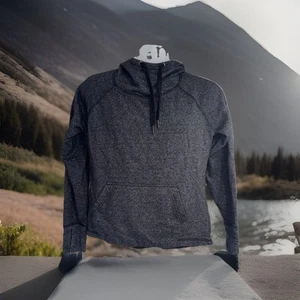 Kyodan Damen Hoodie P/S schwarz/grau verwittert Langarm Daumenlöcher - Bild 1 von 5