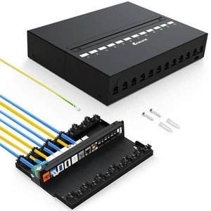 12 Port Patchpanel Rohling Keystone Patchpanel geschirmt kompatibel mit LC/SC... - Bild 1 von 7