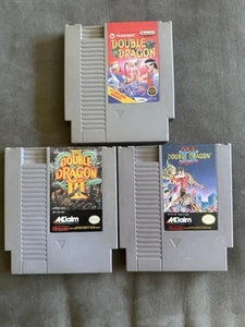 Double Dragon 1 2 3 Trilogy Lot Nintendo NES Authentic - Tested - Picture 1 of 6