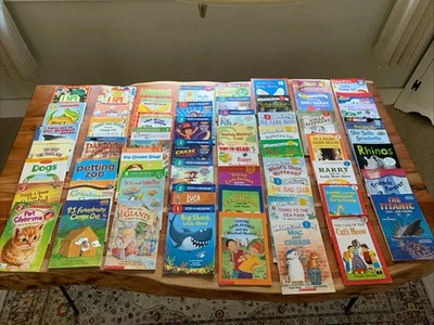 Lot 60 Childrens Books Leveled Readers My First Readings & Level 1, 2, 3, 4 Step - Image 1 of 4