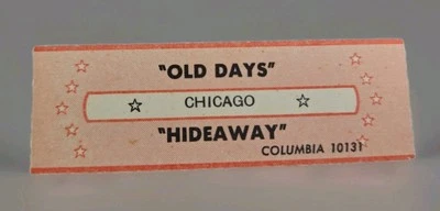VTG Jukebox Title Strip CHICAGO Old Days & Hideaway 1975 Columbia Records - Image 1 of 2