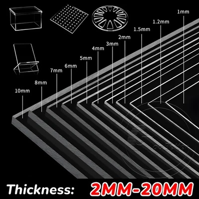 Fogli in policarbonato massello trasparente | Pannelli tagliati a misura | 2mm 3mm 4mm da 5mm a 20mm - Immagine 1 di 4
