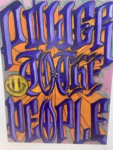 “Power To The People” Original Contemporary Artwork By Artist POBOI 40 X 30” - Picture 1 of 2
