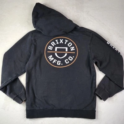 Brixton Pullover Hooded Sweatshirt Mens Medium Black - Image 1 of 4