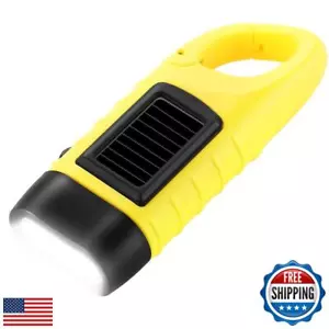 EKNBKE Hand Crank Solar Flashlight, Emergency Flashlight Hand Crank,Portable - Picture 1 of 5