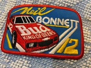 VINTAGE RACING PATCH 70’s NASCAR NEIL BONNETT BUD KING OF BEERS #12 - Bild 1 von 2