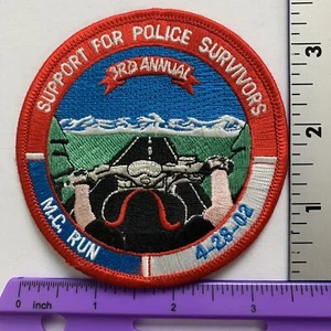 3rd Annual MC Run Police Survivor Support Embroidered Patch Emblem Sew Craft - Picture 1 of 2
