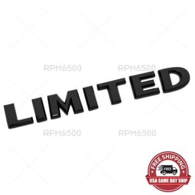 For 2005-2016 Jeep Limited Liftgate Emblem Nameplate Badge Mopar Gloss Black Foto 1 de 4