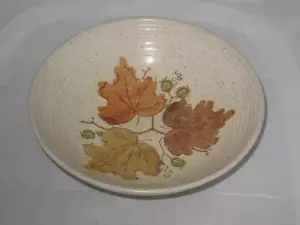 Metlox Poppytrail Woodland Gold Vegetable Serving Bowl Autumn Brown Leaves - Picture 1 of 1