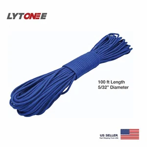 100 Fuß Typ III 7 Strang Kern Paracord 550 Fallschirm blau hochfest - Bild 1 von 7