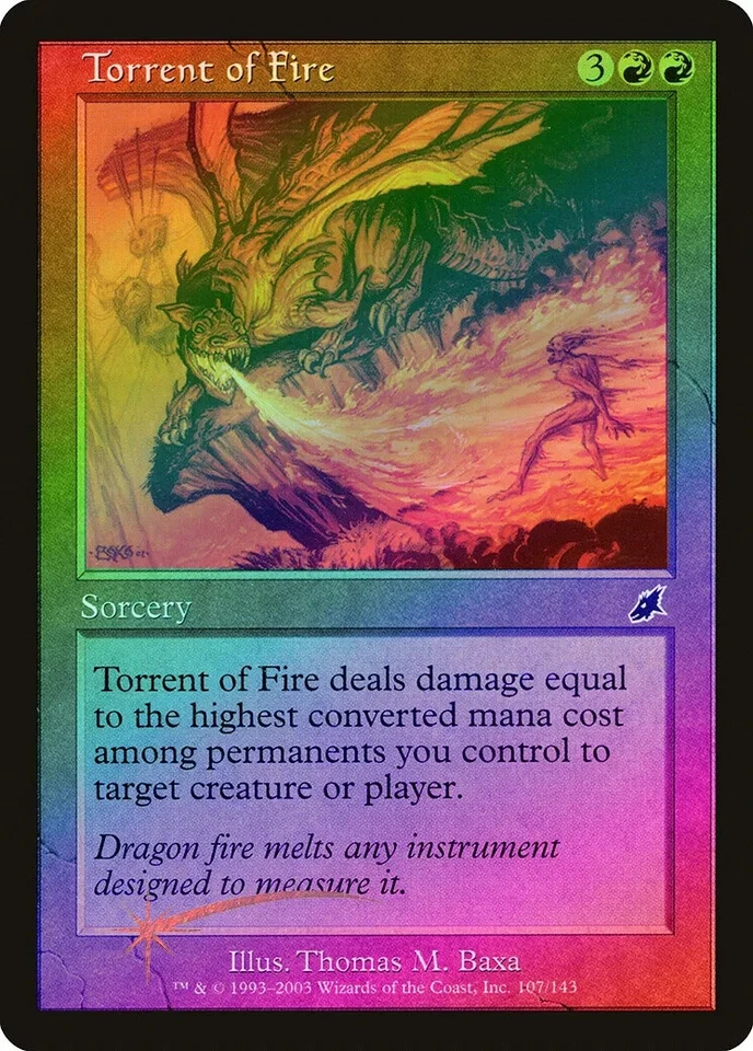 Magic the Gathering TORRENT OF FIRE #107/143 Scourge Red Foil Common 2003 NM - Image 1 of 1