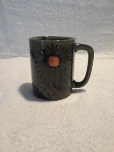 Seltene Vintage Steinzeug handbemalt Blume Kaffeetasse Becher - Bild 1 von 11