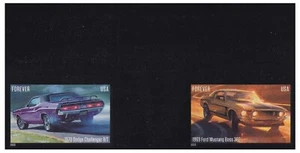 US 5716a 5715a Pony Cars imperf NDC vert gutter pair MNH 2022 - Picture 1 of 1