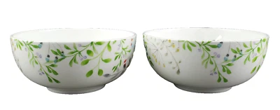 NUEVO~Mikasa TIVOLI GARDEN~Juego de 2~Floral Bone China 6" Sopa/Cuencos de Cereal Foto 1 de 4