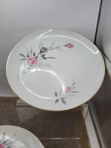 ROSA DORADA USADA Fina China de Japón - Juego de 8-7 1/2" PLATOS ENSALADA - Imagen 1 de 5