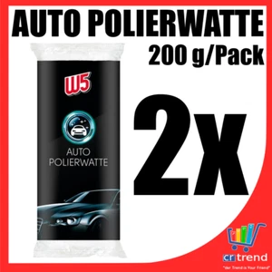 2x W5 Auto Polierwatte Autopflege Politur Lackpflege Watte 100% Viskose - 400g - Bild 1 von 1