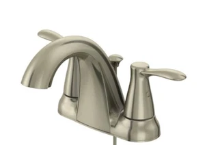 OGlacier Bay Giebel 4" Mittelset 2-Griff Mittelbogen Badezimmer Nickel gebürstet - Bild 1 von 1