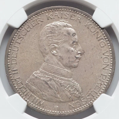 Germany. Prussia: Wilhelm II, 5 Marks 1913-A,  NGC MS-62, Berlin mint, KM#536 - Image 1 of 4