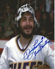 Yvon Barrette Denis Lemieux   Autographed 8x10  Slap Shot  Free Shipping  #4