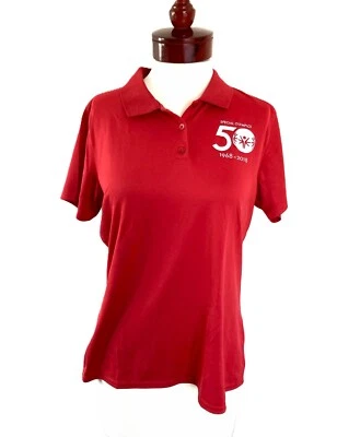Camisa Polo Antigua 50 Aniversario Olimpiadas Especiales SO Illinois Para Mujer Grande Foto 1 de 4