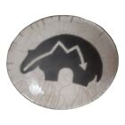 Longbrake Pottery Bowl Bear Native American Design Canadian Trinket Vtg Arrow