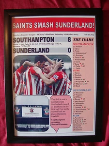 Southampton 8 Sunderland 0 - 2014 - framed print - Picture 1 of 2