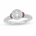 Vera Wang Love Lab Created Diamond Valentine's Day 14Ct White Gold Filled Ring