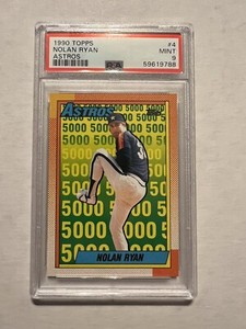 1990 TOPPS #4 NOLAN RYAN PSA MINT 9 ASTROS HOF