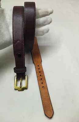 Cinturón de mujer Justin púrpura oscuro con hebilla de cuero - Hecho en EE. UU. - Talla 32 Foto 1 de 4