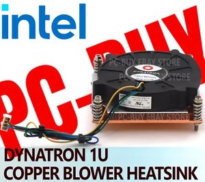 DYNATRON 1U CPU FAN & COPPER HEATSINK DB127515BU-A LGA 1150 1151 1155 1156 4PIN - Picture 1 of 3