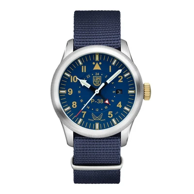 Nuevo reloj para hombre Luminox XA.9521.VOL P-38 Lightning X Voliton 44 mm esfera azul Foto 1 de 2