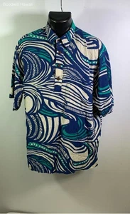 MANUHEALI'I Short Sleeve Button Hawaiian Aloha Tropical Shirt Men - Size XL - Picture 1 of 5